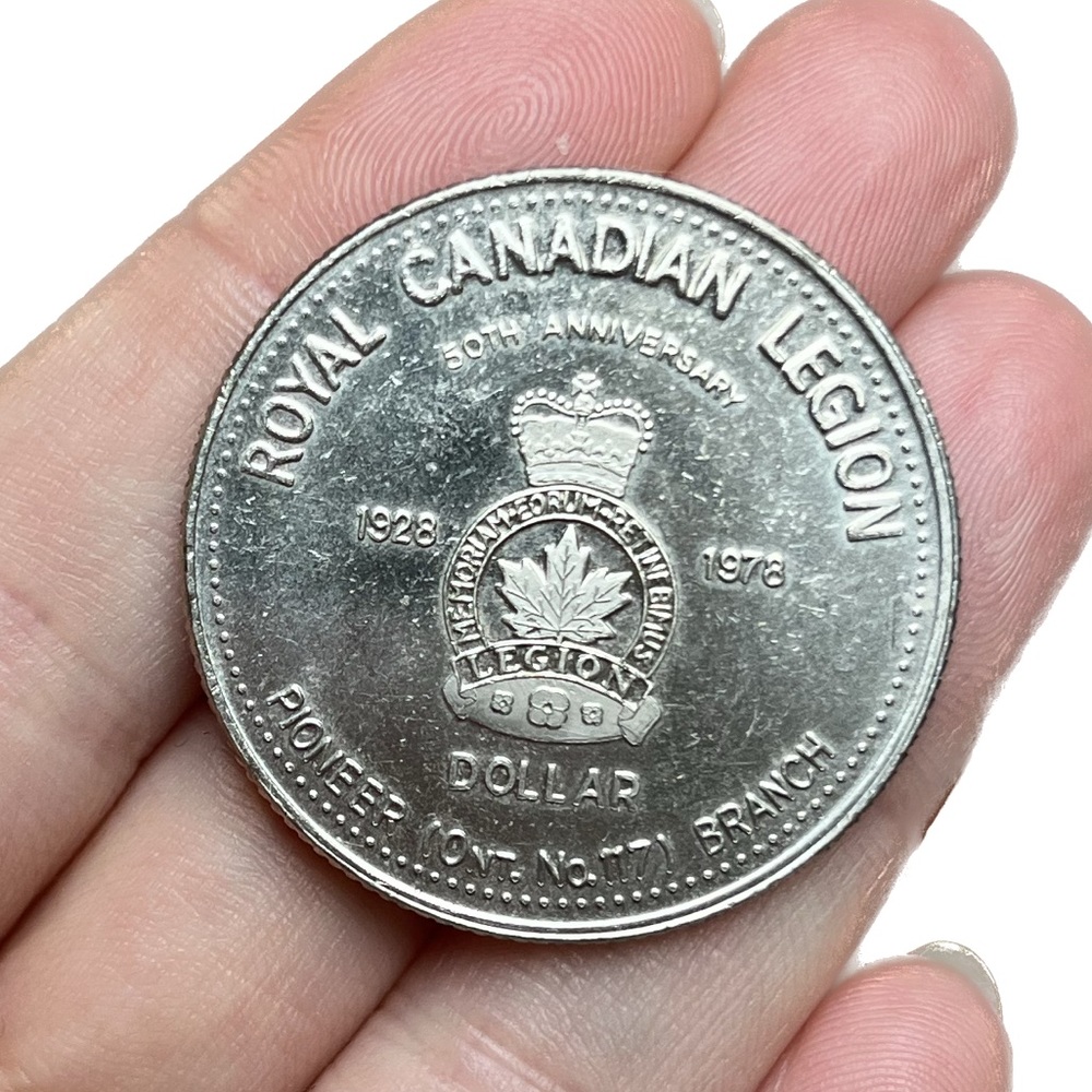 🎈$5 add on - ROYAL CANADIAN LEGION 50th Anniversary Commemorative Dollar.